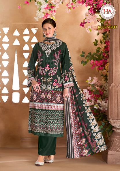 Noor Street Harshit Fashion Viscose Reyon Karachi Salwar Suits Wholesaler India
