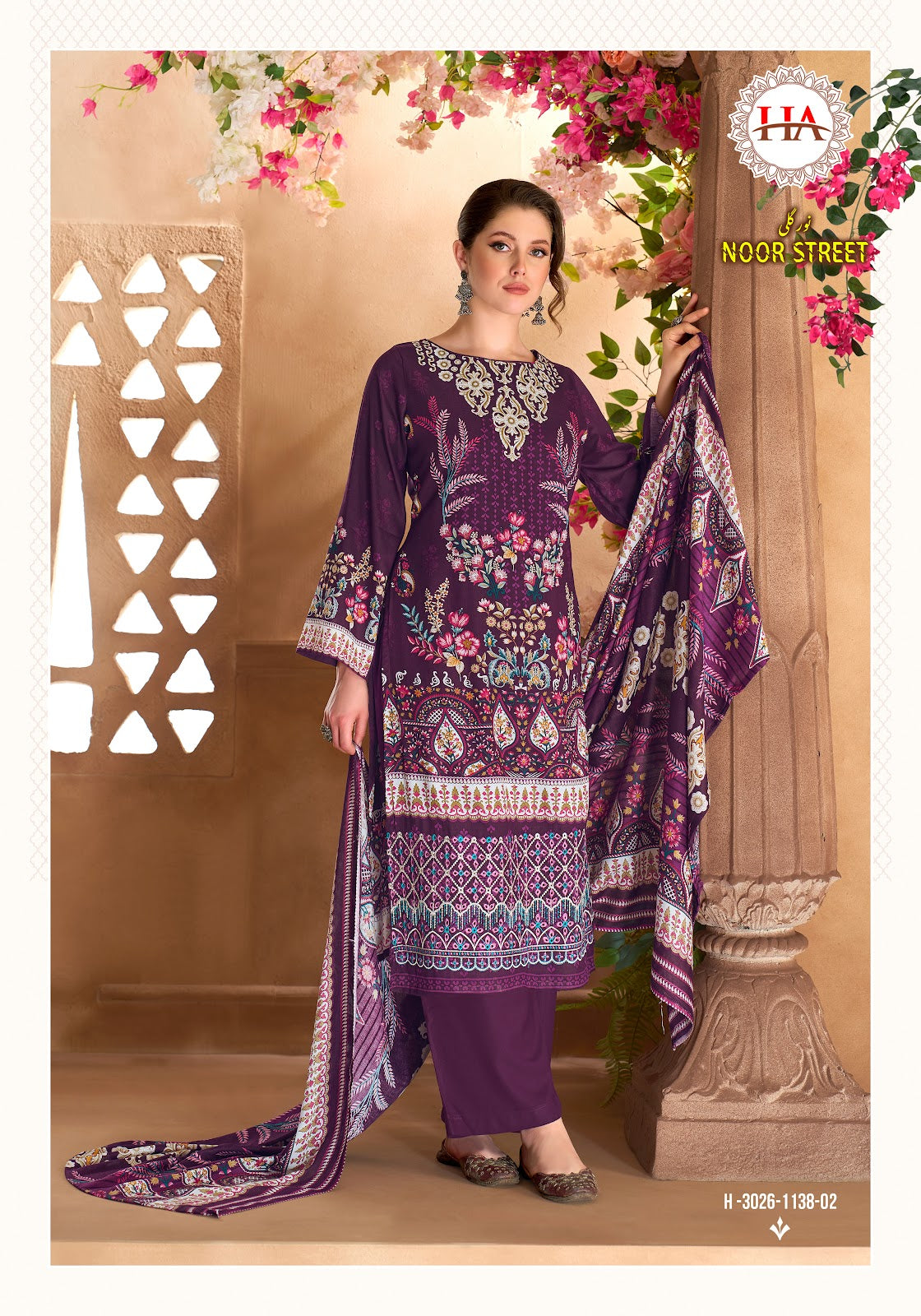 Noor Street Harshit Fashion Viscose Reyon Karachi Salwar Suits Wholesaler India