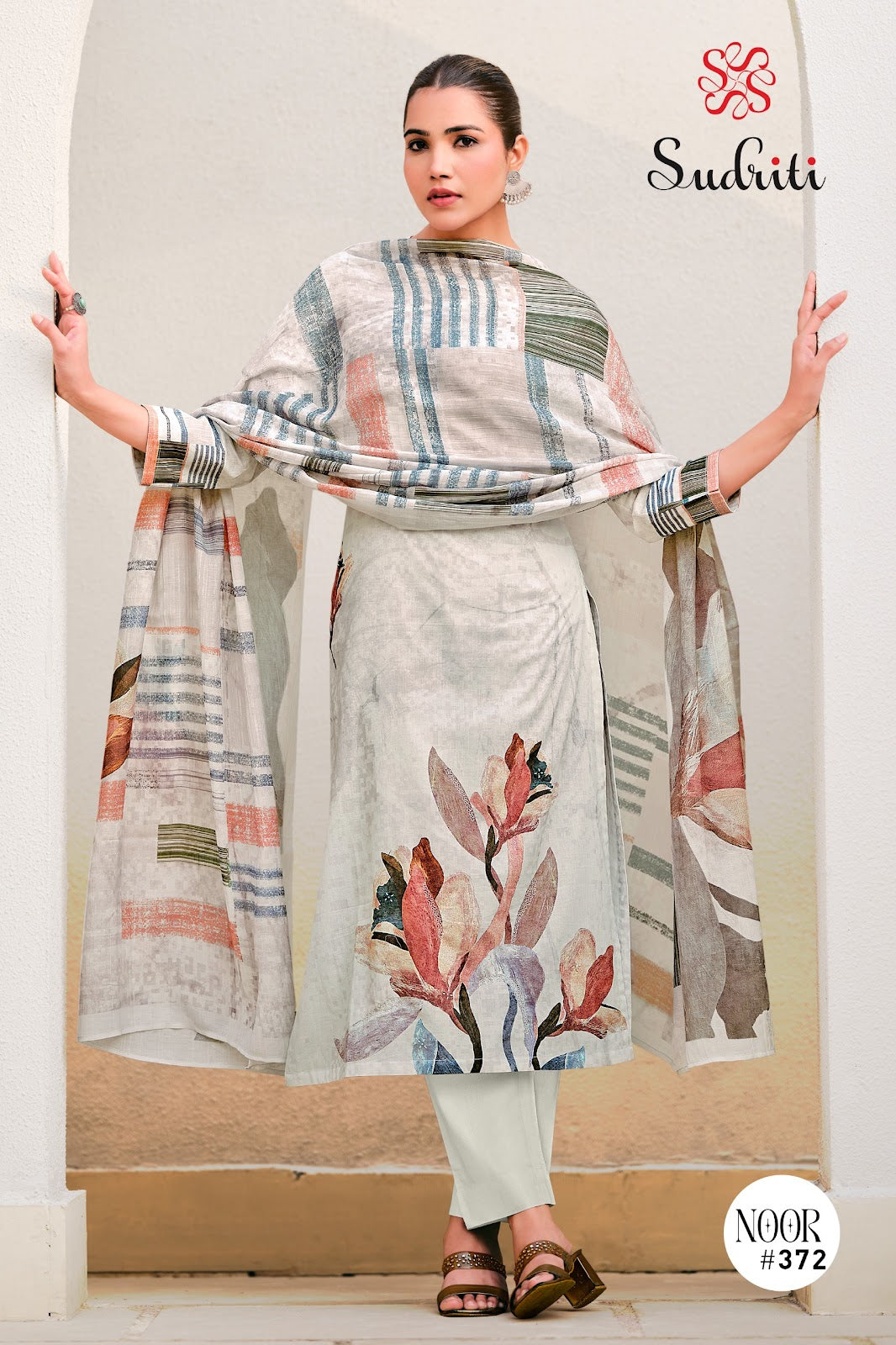 Noor Sudriti Sahiba Cotton Lawn Pant Style Suits Wholesale Price