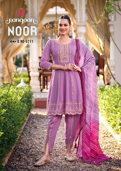 Noor Tulip Style Rangoon Georgette Readymade Suits Wholesaler Gujarat
