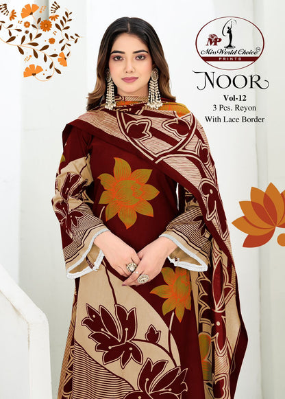 Noor Vol 12 Miss World Choice Rayon Plazzo Style Suits Manufacturer Gujarat