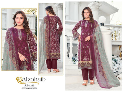 Noor Vol 1 1212-1215 Al Zohaib Pure Cotton Pakistani Salwar Suits Wholesale Price