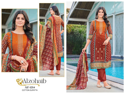 Noor Vol 1 1212-1215 Al Zohaib Pure Cotton Pakistani Salwar Suits Wholesale Price