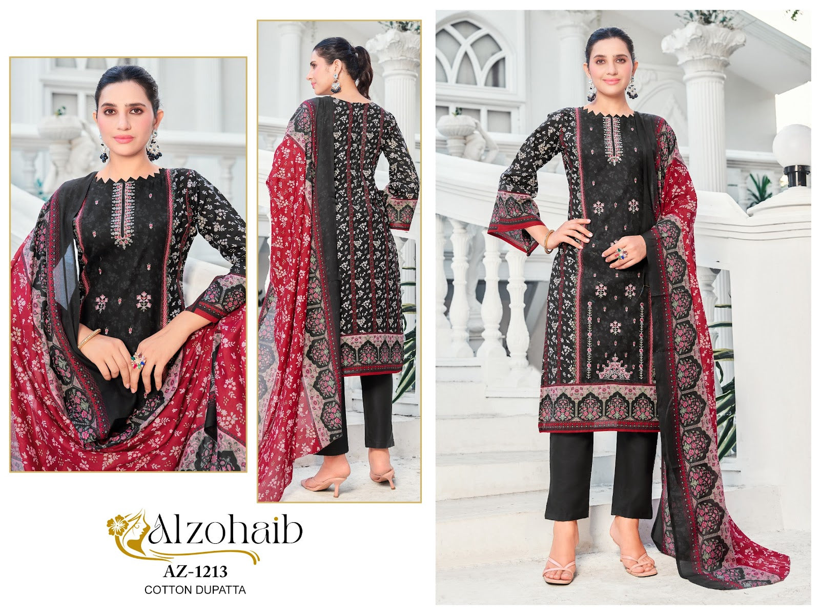 Noor Vol 1 1212-1215 Al Zohaib Pure Cotton Pakistani Salwar Suits Wholesale Price