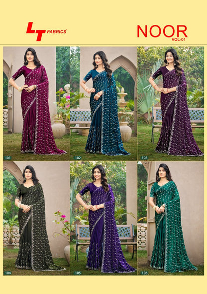 Noor Vol 1 Lt Fabrics Fendy Sarees Wholesaler Ahmedabad