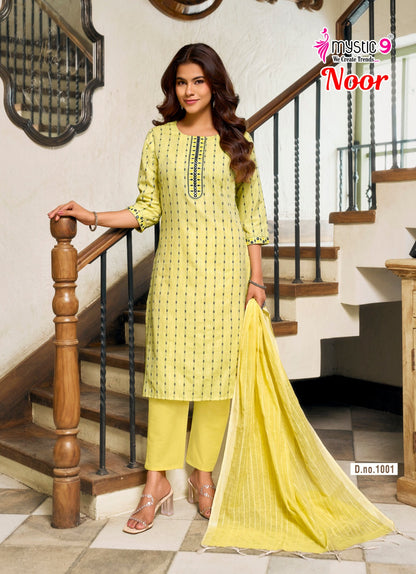 Noor Vol 1 Mystic 9 Handloom Readymade Cotton Pant Suits Exporter Gujarat