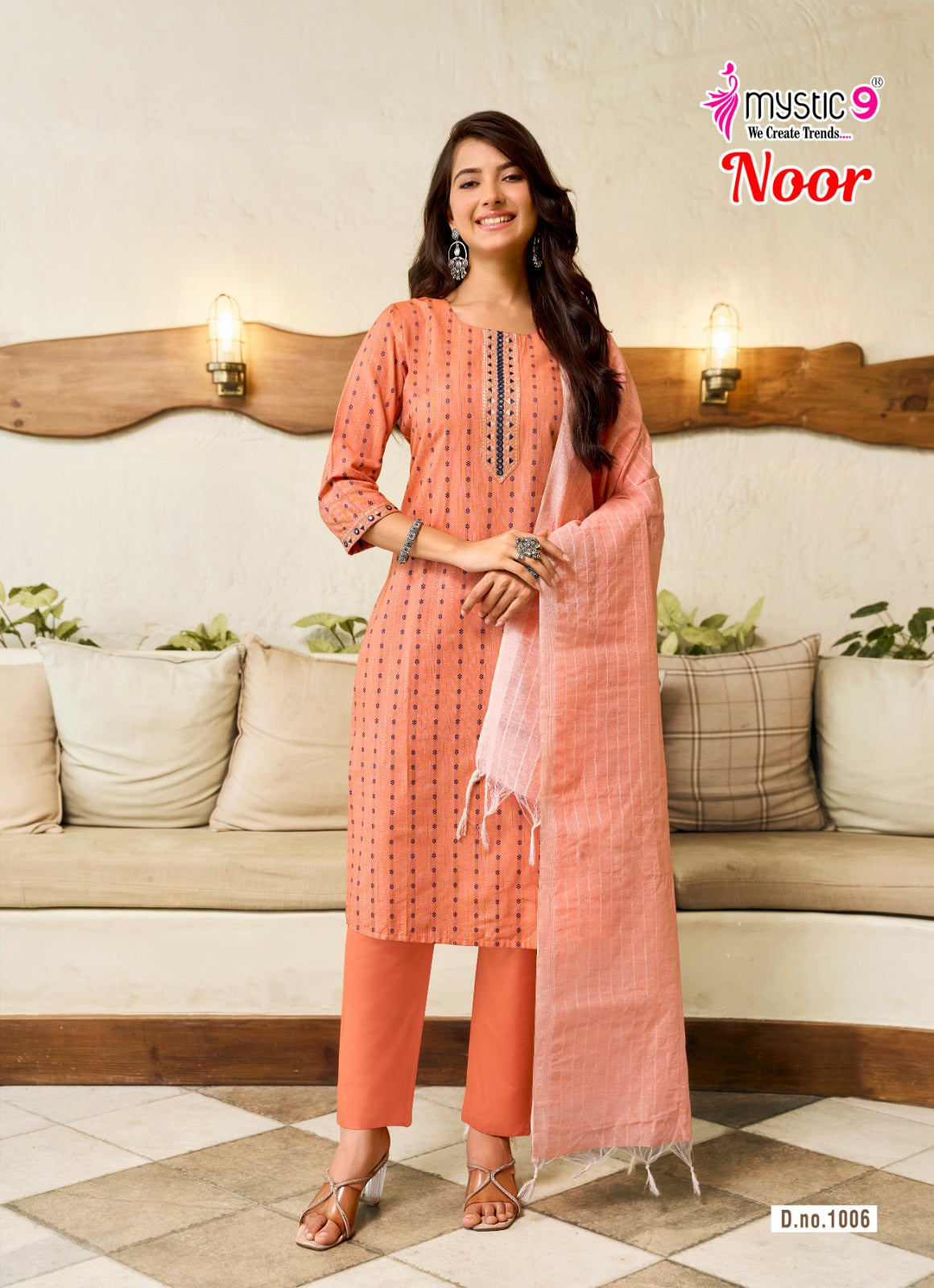 Noor Vol 1 Mystic 9 Handloom Readymade Cotton Pant Suits Exporter Gujarat