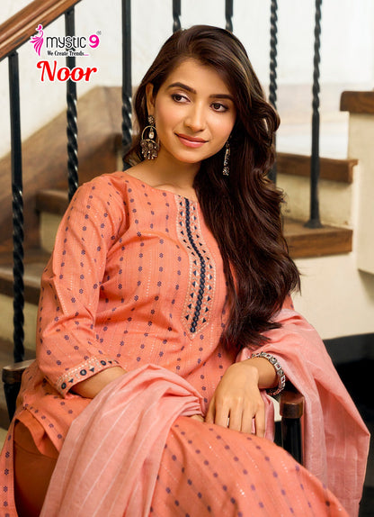 Noor Vol 1 Mystic 9 Handloom Readymade Cotton Pant Suits Exporter Gujarat