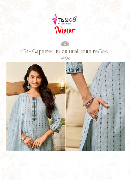 Noor Vol 1 Mystic 9 Handloom Readymade Cotton Pant Suits Exporter Gujarat