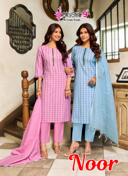 Noor Vol 1 Mystic 9 Handloom Readymade Cotton Pant Suits Exporter Gujarat