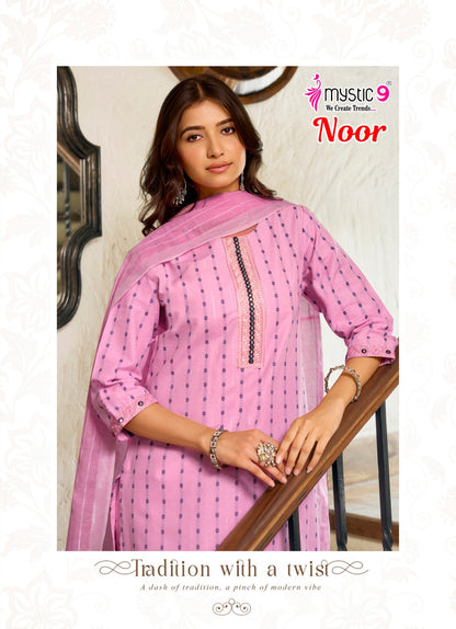 Noor Vol 1 Mystic 9 Handloom Readymade Cotton Pant Suits Exporter Gujarat