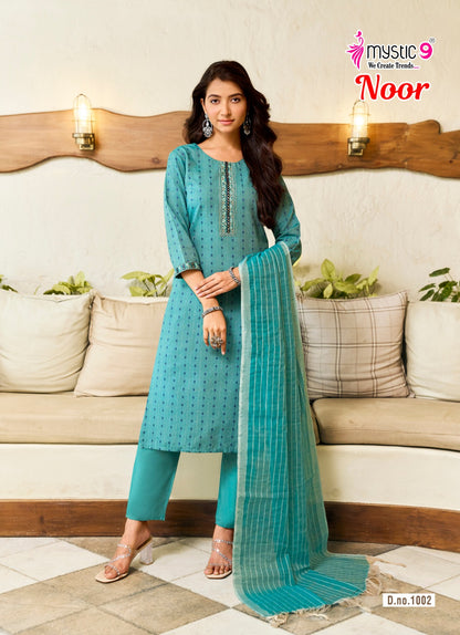 Noor Vol 1 Mystic 9 Handloom Readymade Cotton Pant Suits Exporter Gujarat