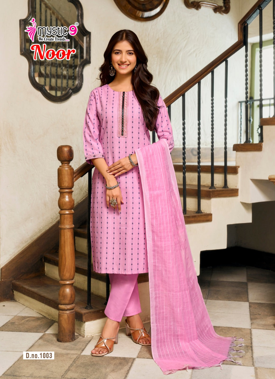 Noor Vol 1 Mystic 9 Handloom Readymade Cotton Pant Suits Exporter Gujarat