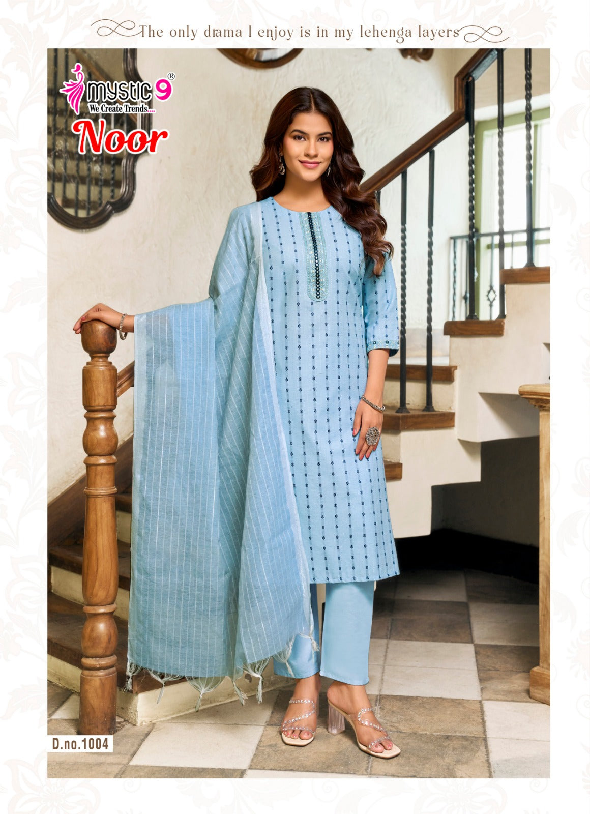 Noor Vol 1 Mystic 9 Handloom Readymade Cotton Pant Suits Exporter Gujarat