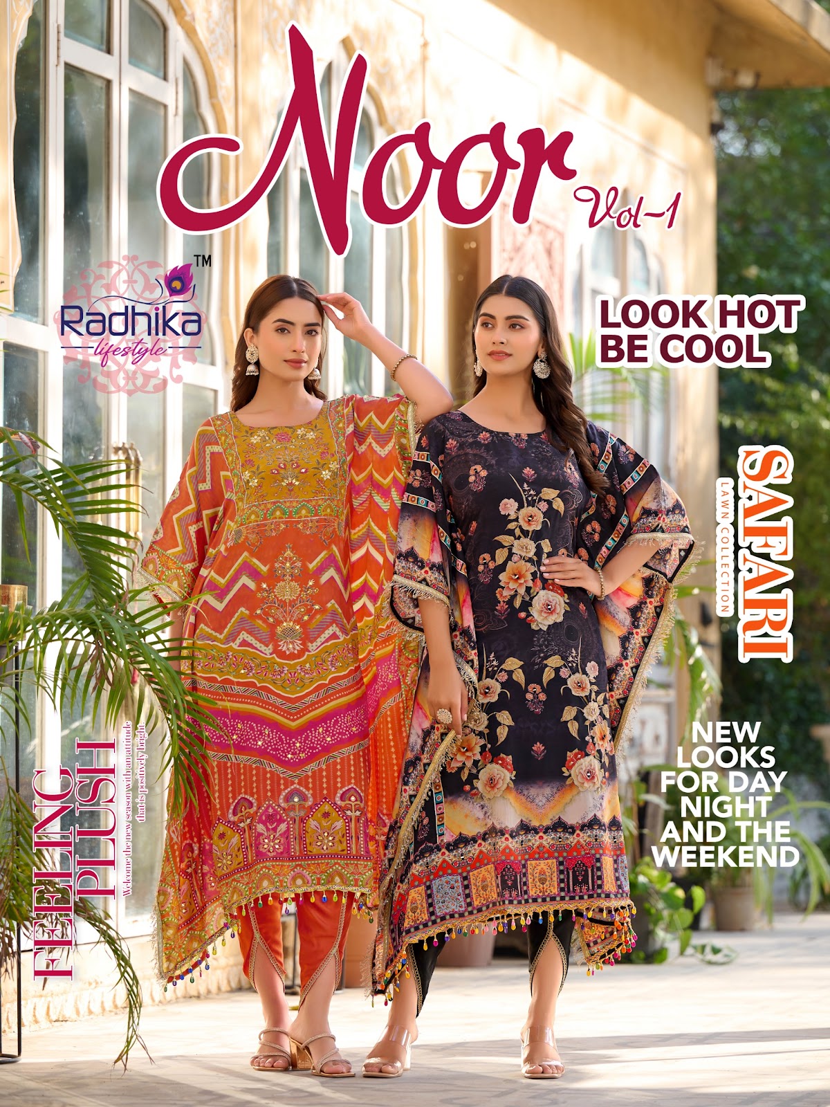 Noor Vol 1 Tulip Pants Radhika Lifestyle Natural Crepe Kaftan Pant Set Manufacturer Gujarat
