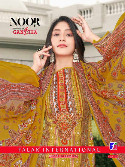 Noor Vol 2 Ganesha Cotton Karachi Salwar Suits Wholesale Rate