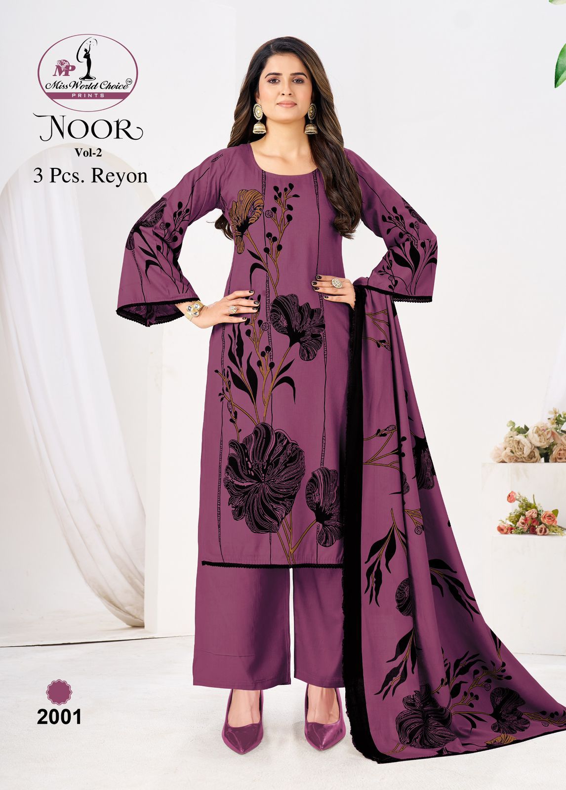 Noor Vol 2 Miss World Choice Rayon Pant Style Suits Exporter