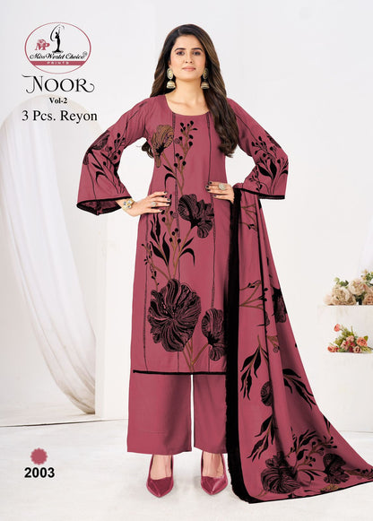 Noor Vol 2 Miss World Choice Rayon Pant Style Suits Exporter