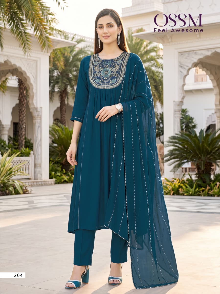 Noor Vol 2 Ossm Chanderi Readymade Pant Style Suits Wholesaler India