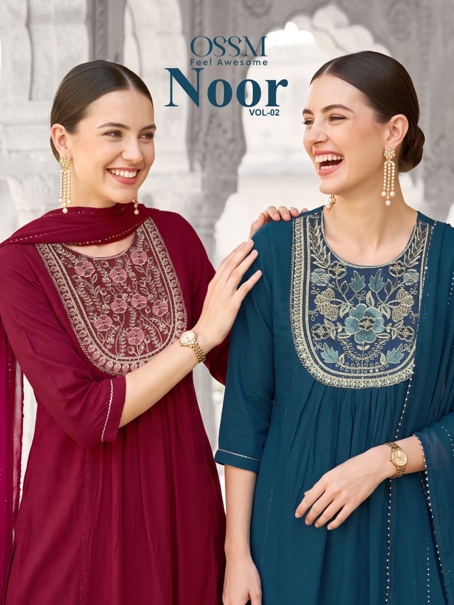 Noor Vol 2 Ossm Chanderi Readymade Pant Style Suits Wholesaler India
