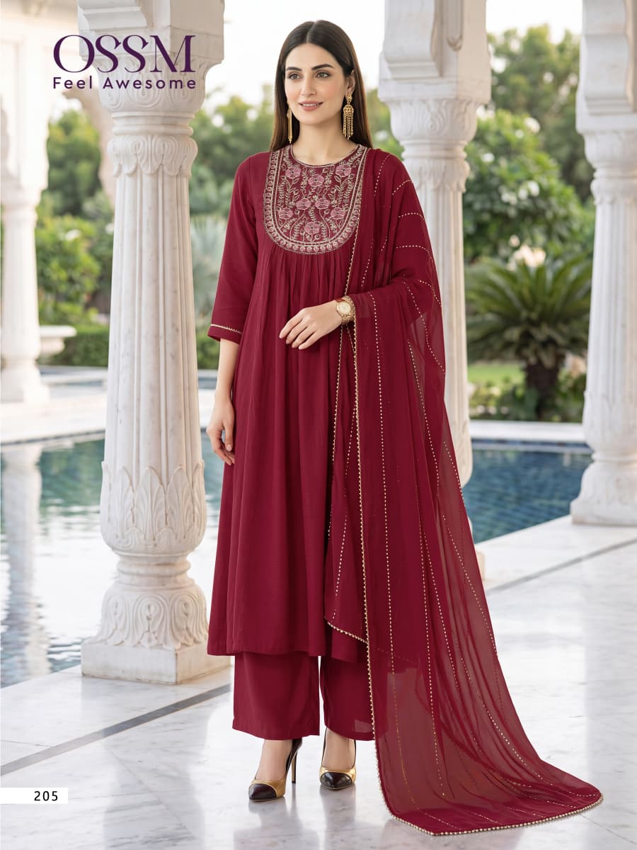 Noor Vol 2 Ossm Chanderi Readymade Pant Style Suits Wholesaler India