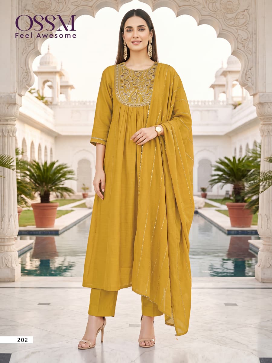 Noor Vol 2 Ossm Chanderi Readymade Pant Style Suits Wholesaler India