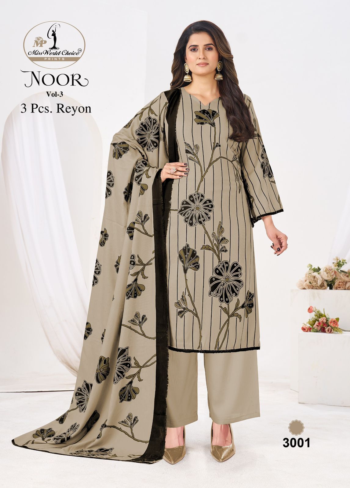 Noor Vol 3 Miss World Choice Rayon Pant Style Suits Manufacturer