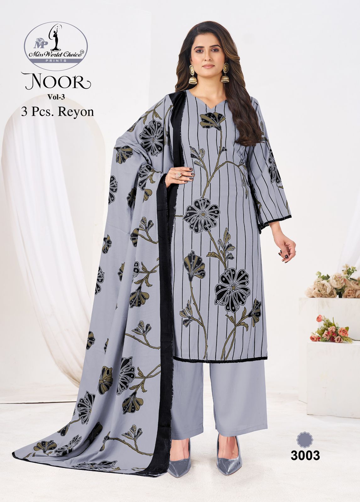 Noor Vol 3 Miss World Choice Rayon Pant Style Suits Manufacturer