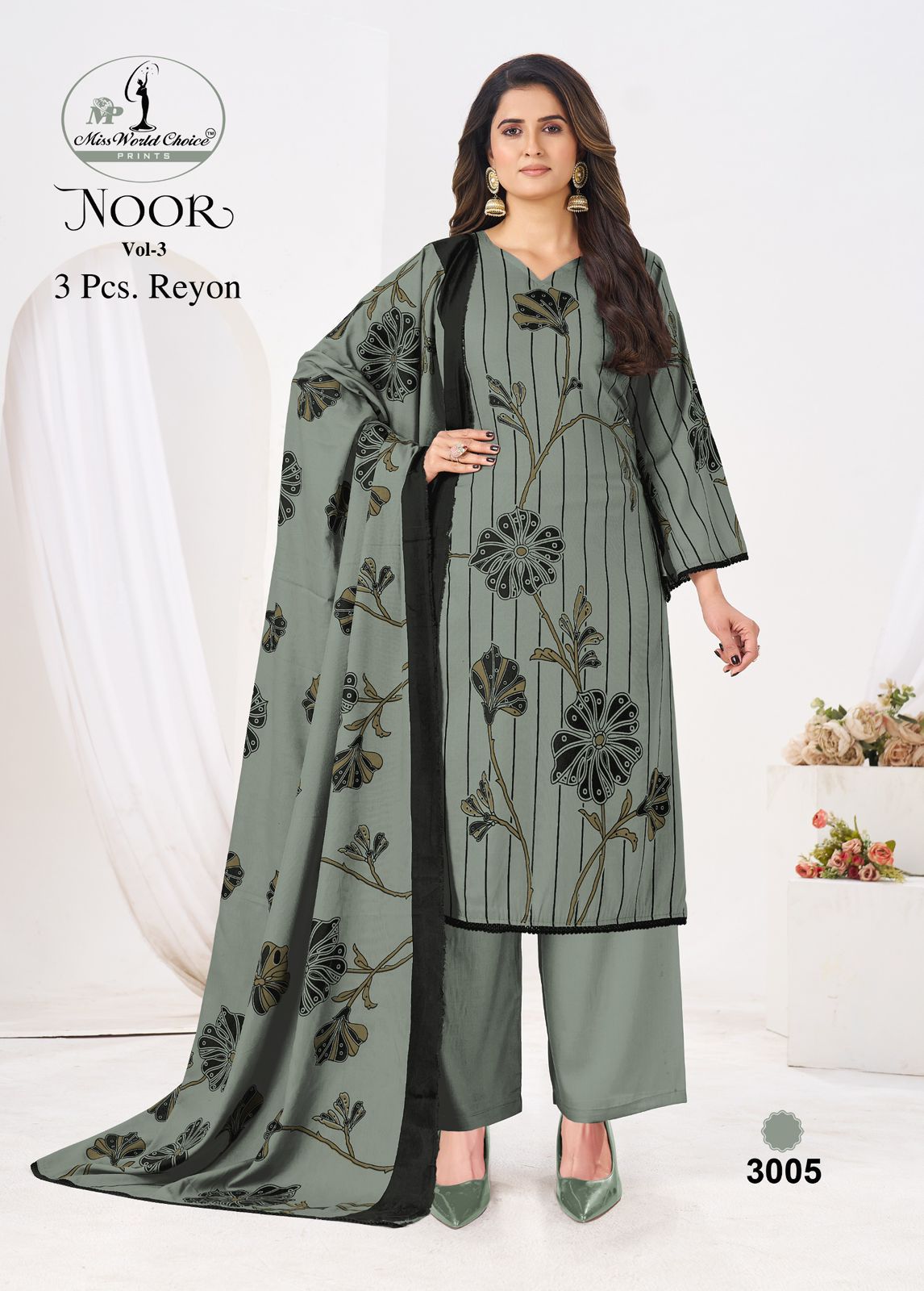 Noor Vol 3 Miss World Choice Rayon Pant Style Suits Manufacturer