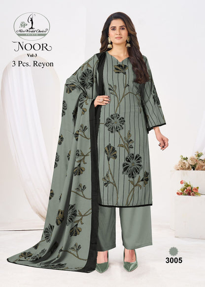 Noor Vol 3 Miss World Choice Rayon Pant Style Suits Manufacturer