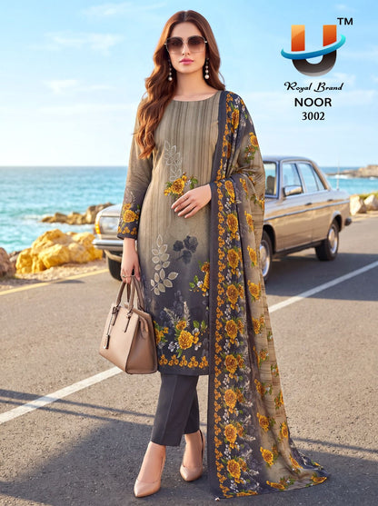 Noor Vol 3 Royal Brand Mix Cotton Karachi Salwar Suits Supplier Ahmedabad
