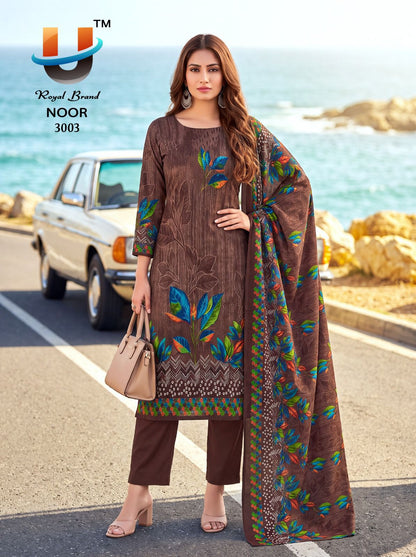 Noor Vol 3 Royal Brand Mix Cotton Karachi Salwar Suits Supplier Ahmedabad