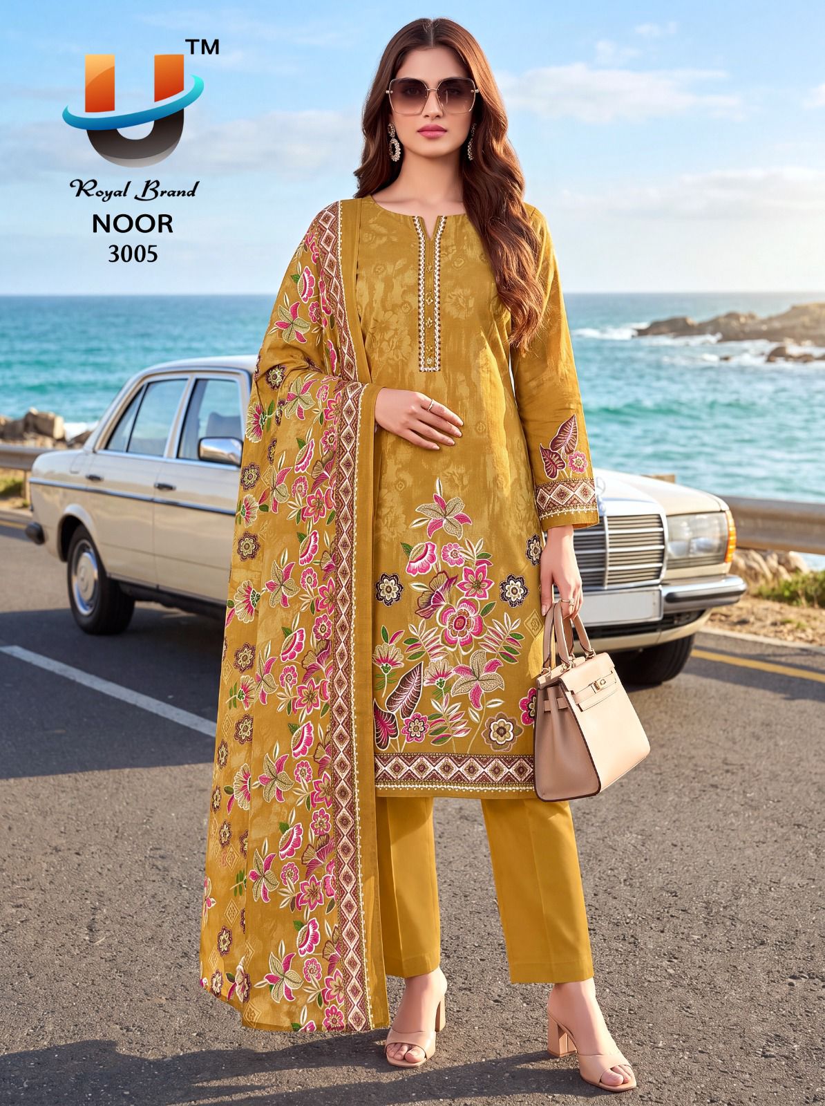 Noor Vol 3 Royal Brand Mix Cotton Karachi Salwar Suits Supplier Ahmedabad