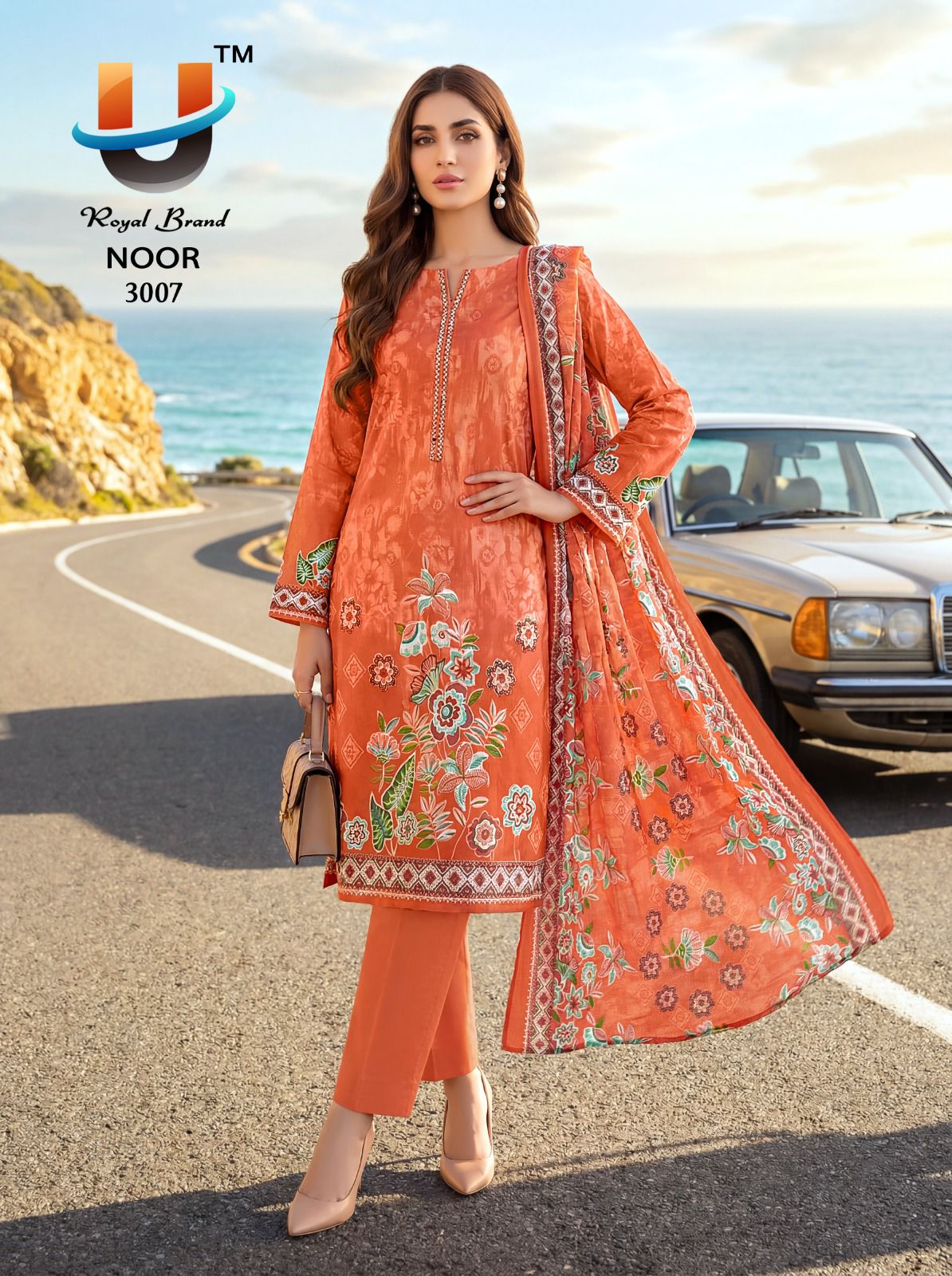 Noor Vol 3 Royal Brand Mix Cotton Karachi Salwar Suits Supplier Ahmedabad