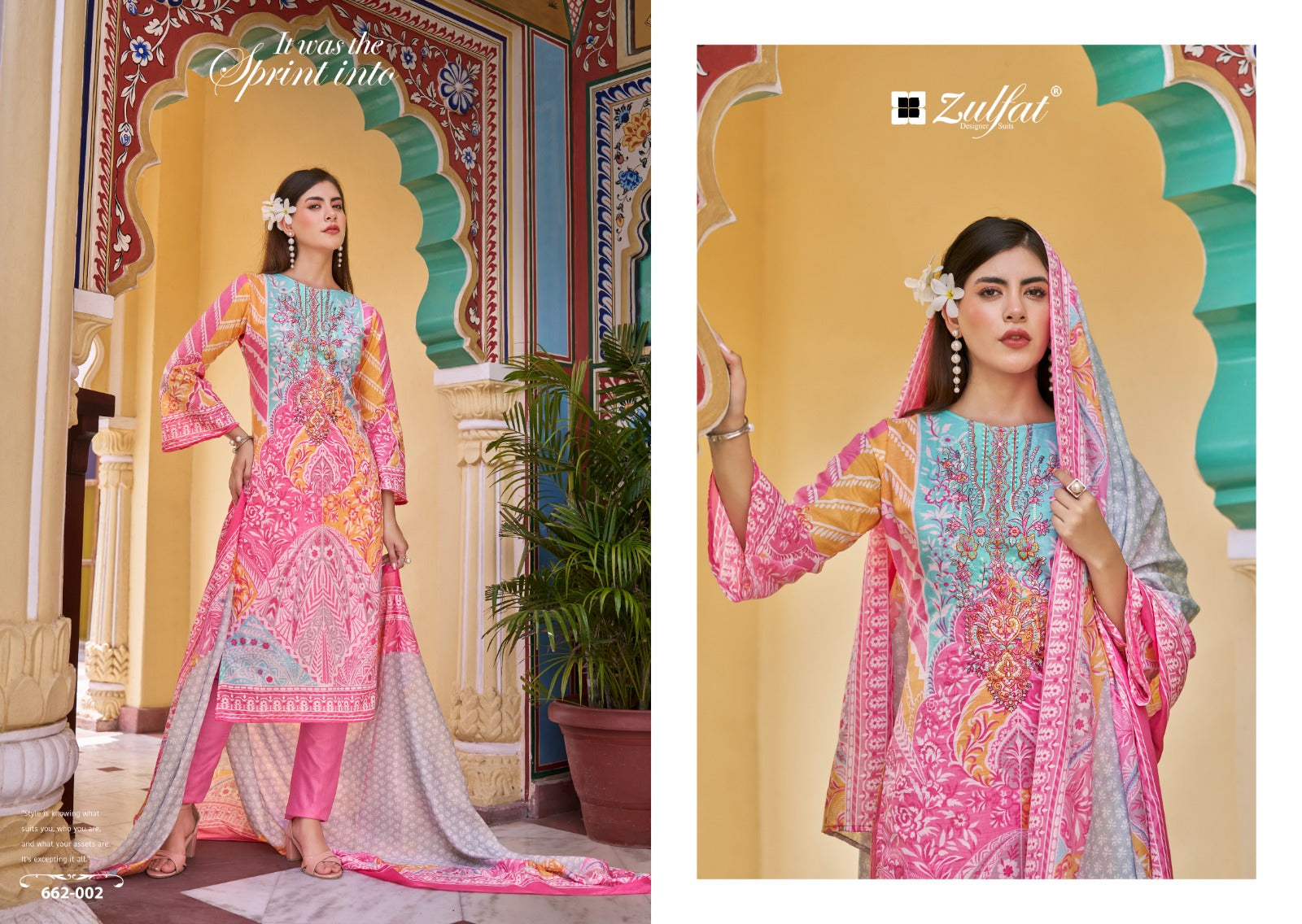 Noor Vol 3 Zulfat Designer Cotton Karachi Salwar Suits Exporter Gujarat