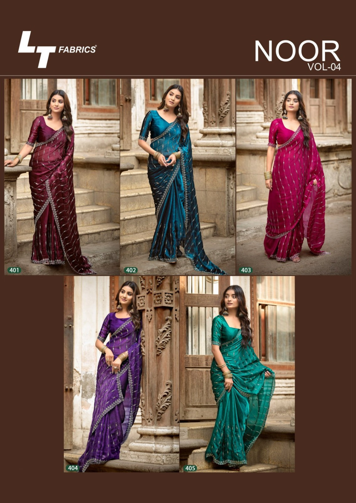 Noor Vol 4 Lt Fabrics Fendy Sarees Supplier Gujarat