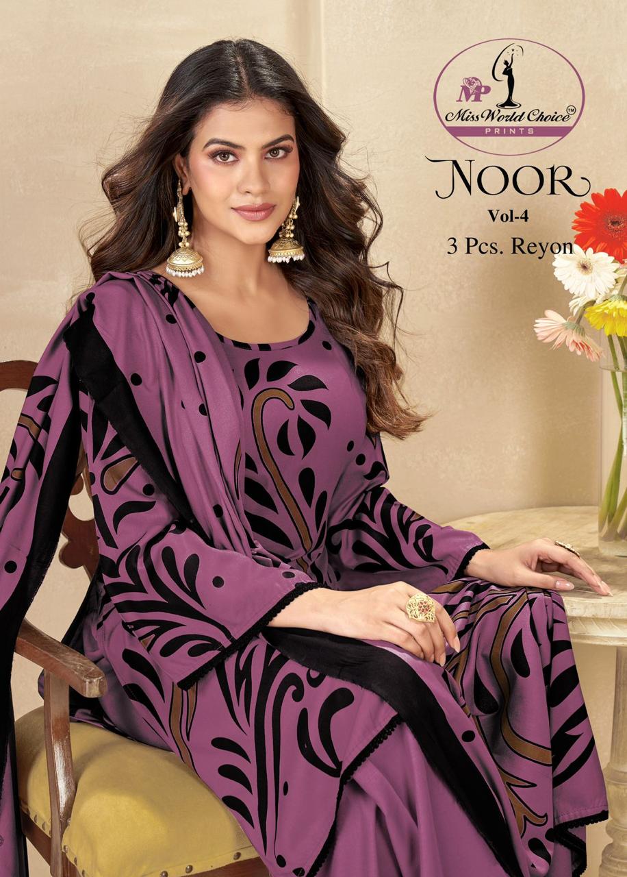 Noor Vol 5 Miss World Choice Rayon Pant Style Suits Supplier India
