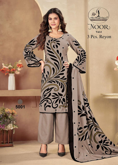 Noor Vol 5 Miss World Choice Rayon Pant Style Suits Supplier India