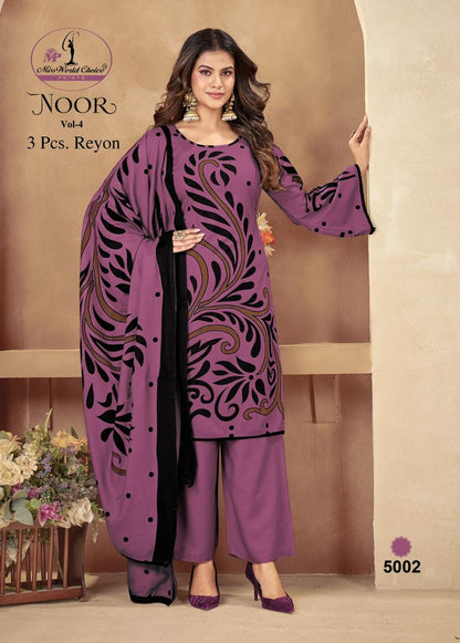 Noor Vol 5 Miss World Choice Rayon Pant Style Suits Supplier India