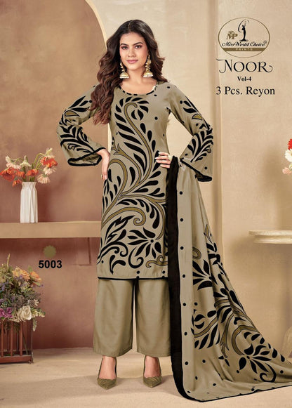 Noor Vol 5 Miss World Choice Rayon Pant Style Suits Supplier India