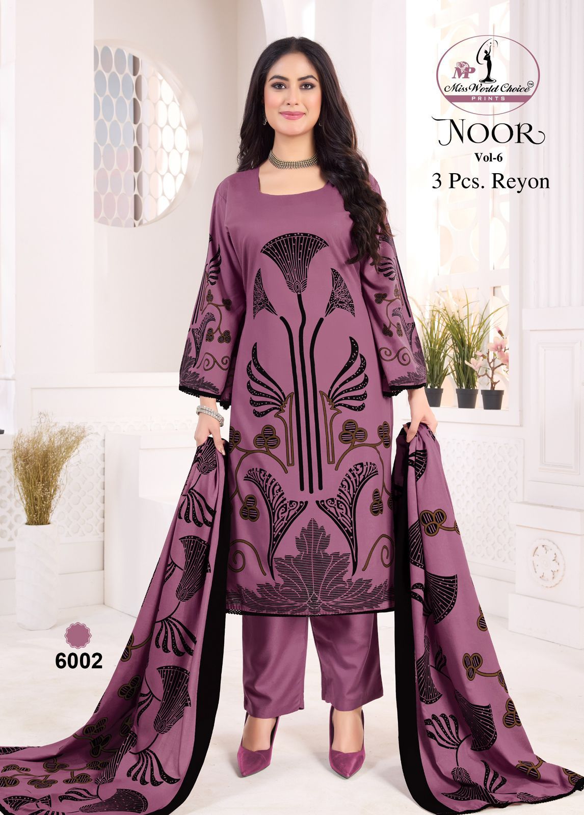Noor Vol 6 Miss World Choice Rayon Pant Style Suits Manufacturer