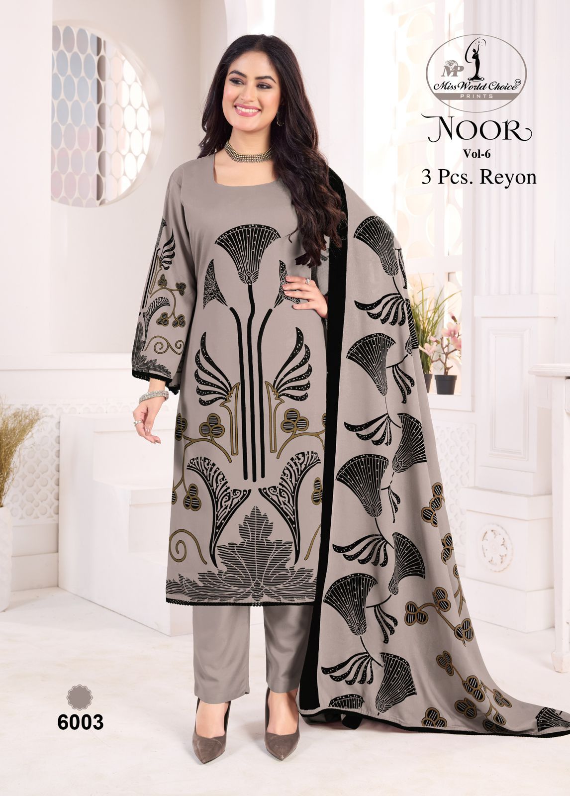 Noor Vol 6 Miss World Choice Rayon Pant Style Suits Manufacturer