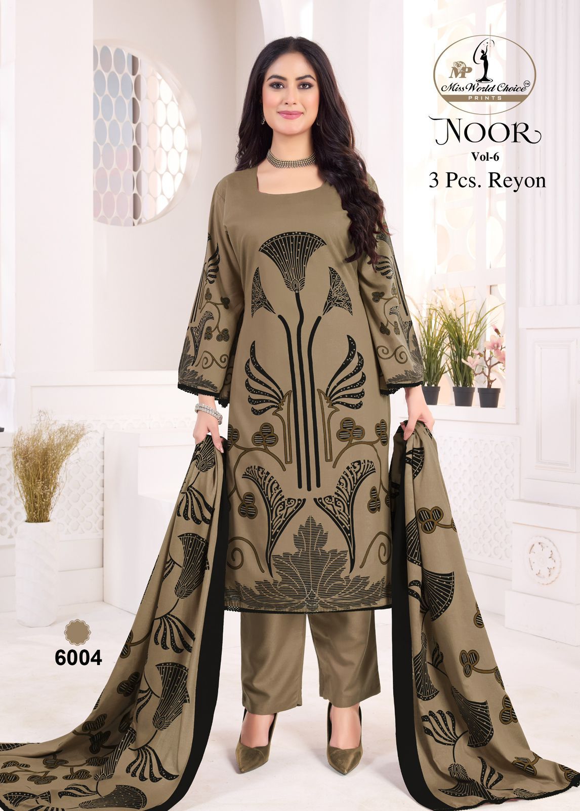 Noor Vol 6 Miss World Choice Rayon Pant Style Suits Manufacturer