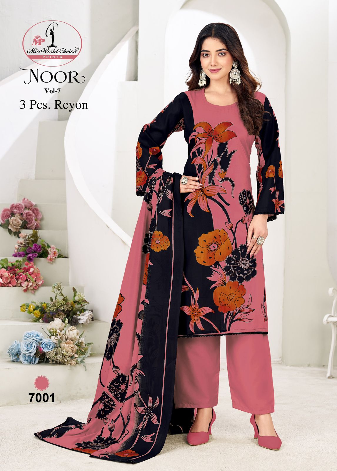 Noor Vol 7 Miss World Choice Rayon Pant Style Suits Wholesaler