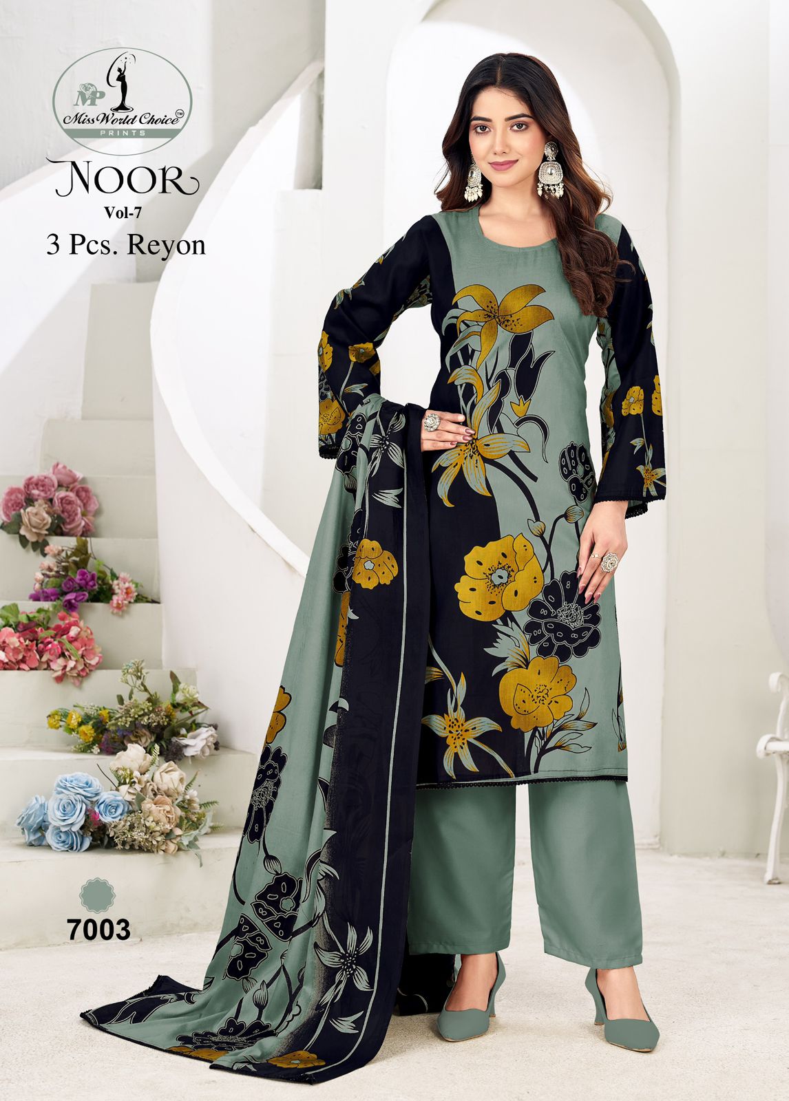Noor Vol 7 Miss World Choice Rayon Pant Style Suits Wholesaler