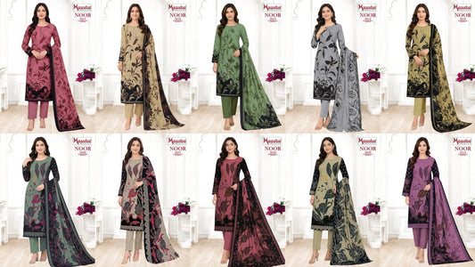 Noor Vol 8 Masuba Mix Cotton Karachi Salwar Suits Wholesaler India