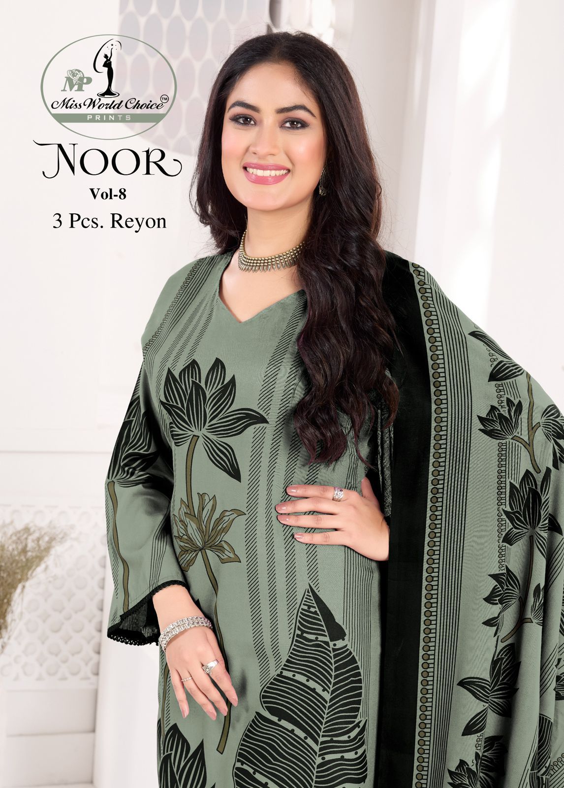 Noor Vol 8 Miss World Choice Rayon Pant Style Suits Exporter Ahmedabad