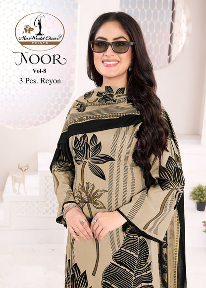 Noor Vol 8 Miss World Choice Rayon Pant Style Suits Exporter Ahmedabad