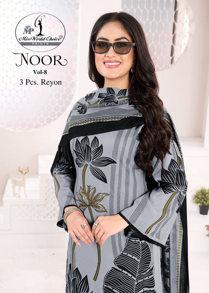 Noor Vol 8 Miss World Choice Rayon Pant Style Suits Exporter Ahmedabad