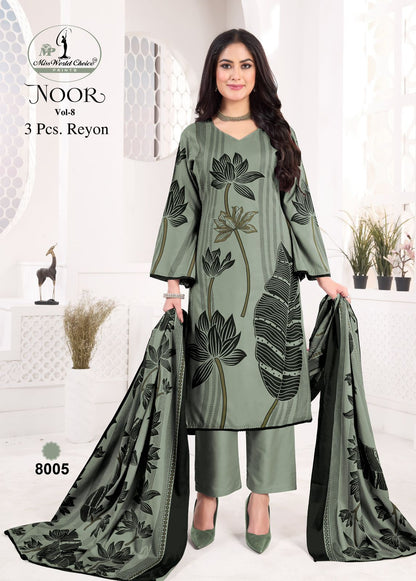 Noor Vol 8 Miss World Choice Rayon Pant Style Suits Exporter Ahmedabad
